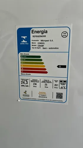 Geladeira Cônsul degelo seco 261L branca 220V