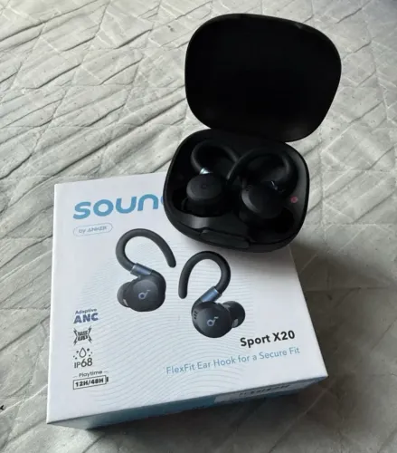 Fone de Ouvido S/ Fio P/ Treinos Soundcore Anker Sport X20 3.0 Graves Intensos IP68 48H