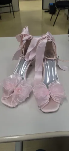 Sandália rosa para festa n°38