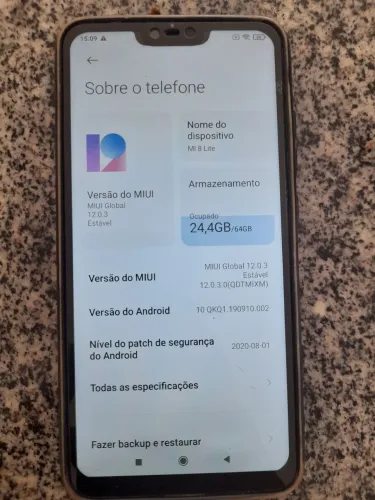 Celular xiomi 8 not