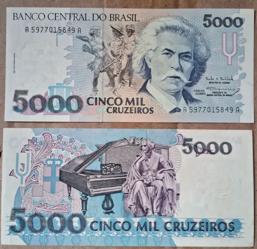CÉDULA DE CINCO MIL CRUZEIROS FE.