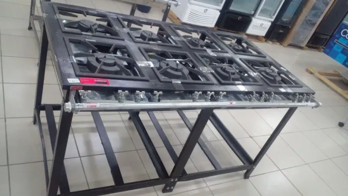FOGÃO INDUSTRIAL DE 8 BOCAS, DE BAIXA PRESSAO, NOVO, PROMOÇÃO!!!!