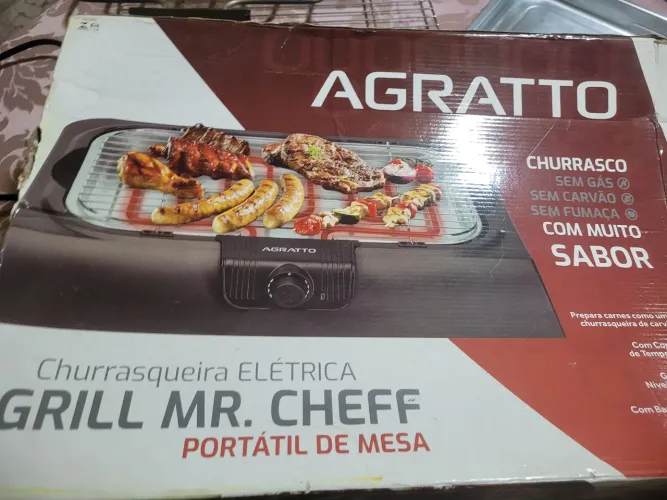 Churrasqueira de mesa portátil Agratto grill Mr cheff