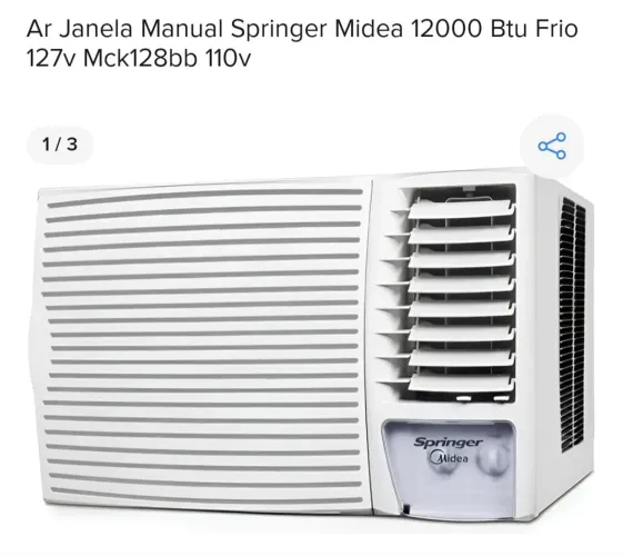 Vendo ar condicionado 12000btus semi novo valor 1800,00