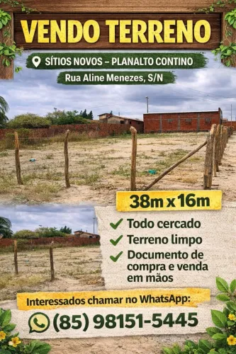 Vendo ou troco ótimo terreno no planalto contino em sítios novos 