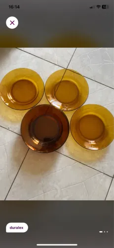 Pratos duralex âmbar