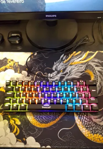 TELCADO GAMER MECÂNICO RGB 60% SWITCH BROWN