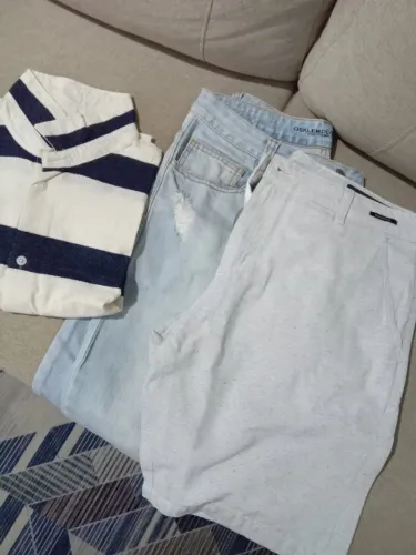 Kit 3 Peças: Calça Osklen, Bermuda Aramis e Camisa Reserva