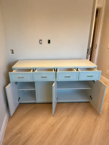 Comoda em mdf verde claro