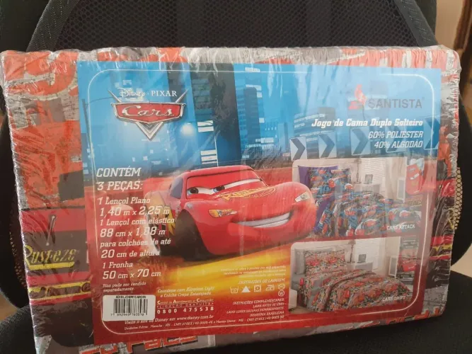 Lençol Carros 3 peças NOVO