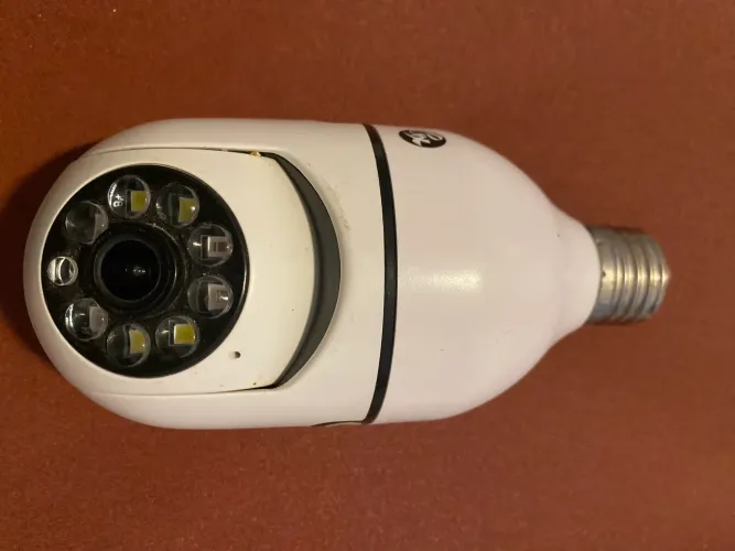 Câmera Segurança Lâmpada 360 Wi-fi Visão Noturna Áudio Hd