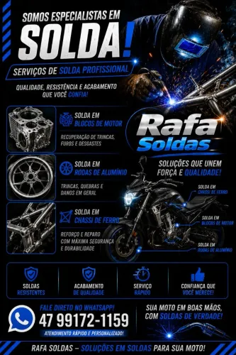Serviços de solda  em bloco de moto 
