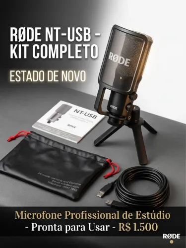 Microfone rode NT-USB Original Completo