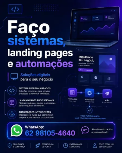 Sites, landing Pages e automações
