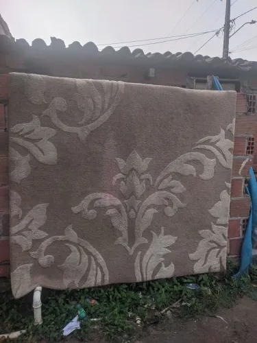 Dois sofá e um tapete grande