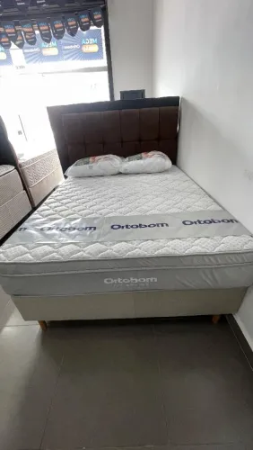 Cama casal Ortobom linha fit 2 anos de garantia
