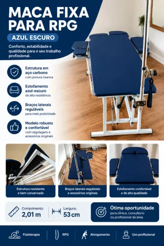 Maca Fixa para RPG Azul Escuro - Fisioterapia e Uso Profissional