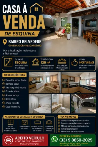 Vendo casa bairro Belvedere