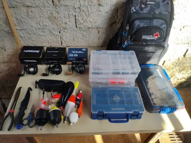 Tralha de pesca completa