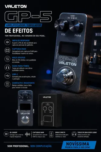 Pedaleira Valeton GP5 - Novíssima