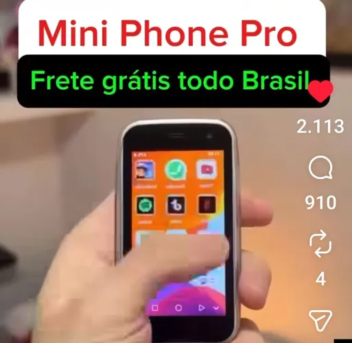 Mini smart celular cabe na palma da mao