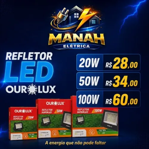 REFLETOR OUROLUX 20W 50W E 100W