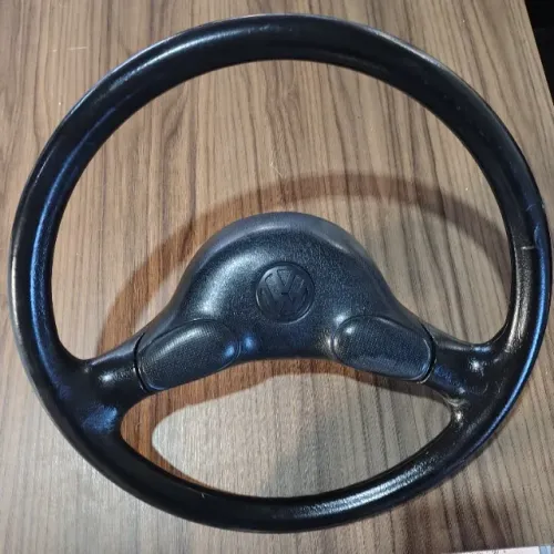 Volante Direção VW Gol 1000 Plus 95 à 98 Original usado completo c/tampa 377419091C