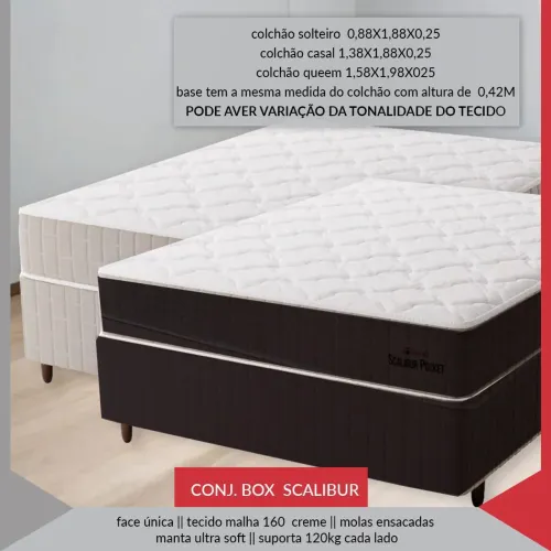 Colchão e base scalibu King 158x198