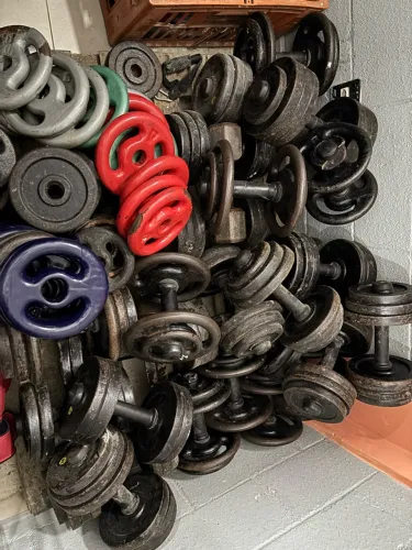 Jogo de anilhas para musculação