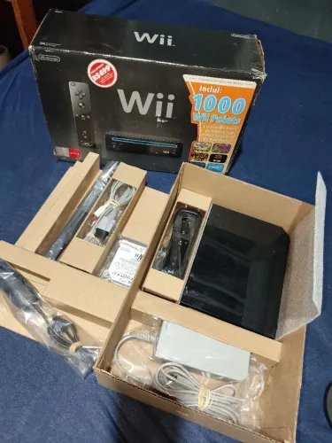 Nintendo Wii Preto Family desbloqueado 500gb , caixa com serial GameCube N64 Snes Ps1 etc