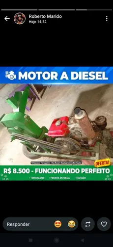Motor a Diesel com forageira