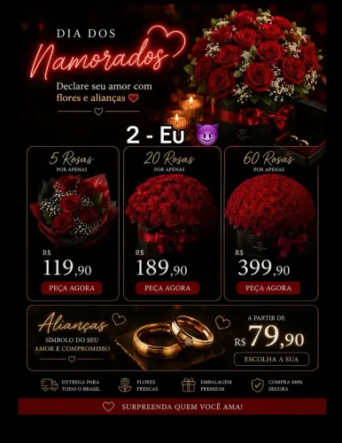 Todos tipos de flores e aliança 