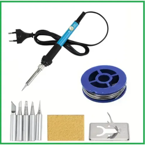 KIT Estação de solda acompanha 5 bicos diferentes Temperatura ajustável 60W 220V