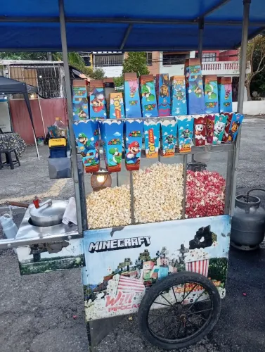 Carrinho de pipoca pronto pra trabalhar 