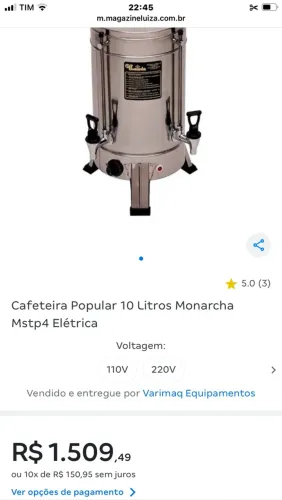 Cafeteira industrial