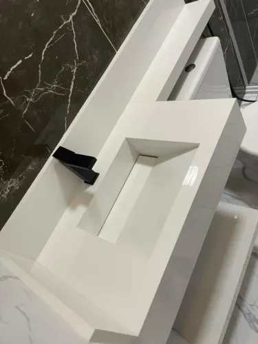Fabricamos bancadas esculpidas em porcelanato