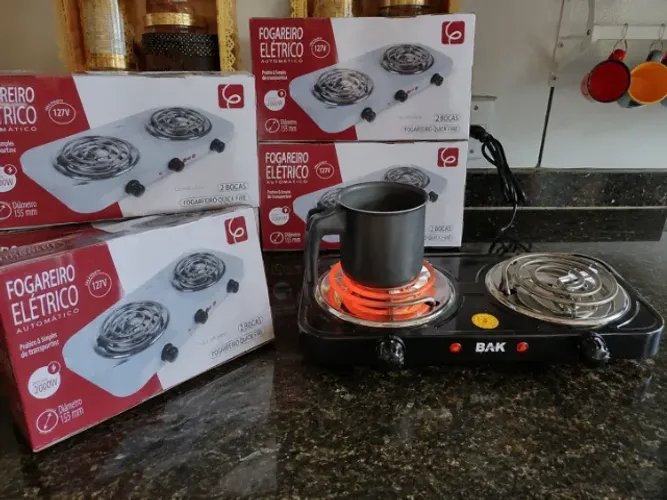 Cooktop Elétrico 2 Bocas Portátil 220V