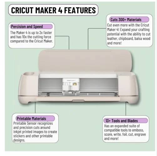 Máquina de Corte - Cricut Maker 4 NOVA - Champagne