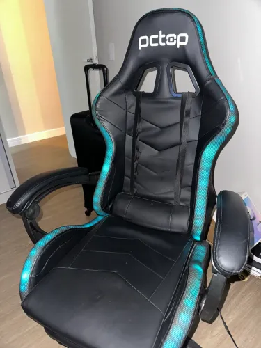 Cadeira Gamer Preta com LED