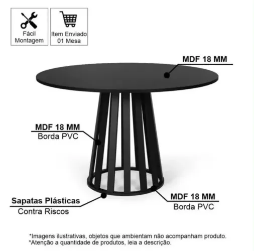Mesa MDf preta