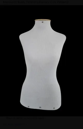 Manequim Busto Feminino Forrado Com Pedestal 