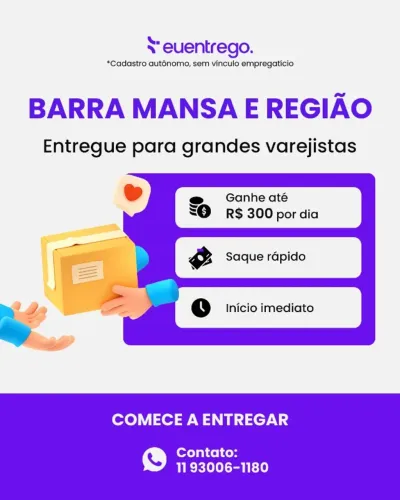 Seja entregador em Barra Mansa e região