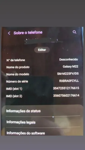 Vendo celular m22