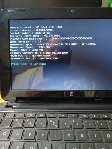 Minibook HP MINI 210-1000 - Portátil, ágil. Excelente estado, tudo original.