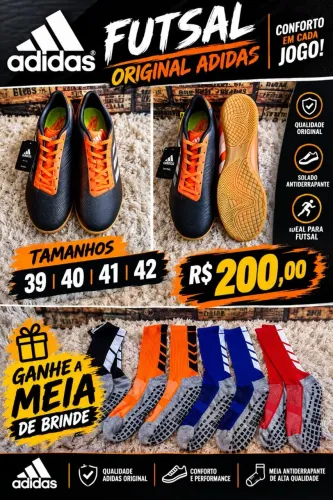 TAMANHO 40 e 41 FUTSAL ORIGINAL ADIDAS