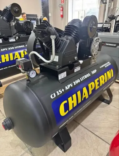 Compressor de Ar 200L 175 psi Monofásico 3HP Indústria - (Novo)