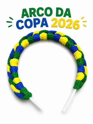 TIARA DA SORTE COPA DO MUNDO ARCO PARA CABELO DIADEMA 