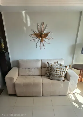 Sofá Retrátil Reclinável 4 Lugares Suede, com 200 cm de largura, Cor bege.