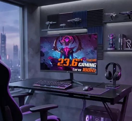 Monitor Gamer Curvo 180hz, SuperFrame, Full HD