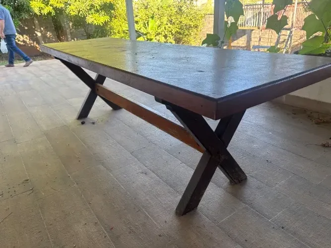 Mesa de madeira maciça Rústica